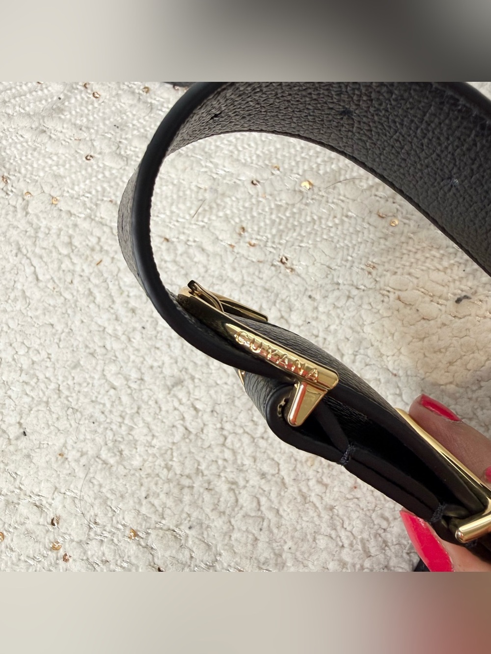 Cuyana black pebbled leather purse strap - Picture 3 of 6